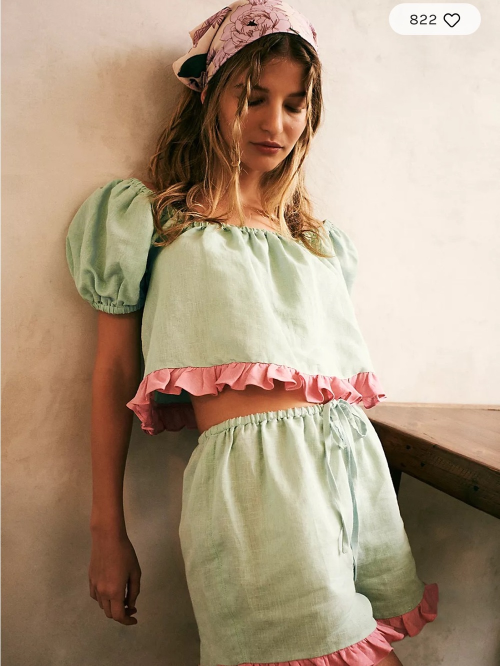 Dora Larsen Crop Cotton Top